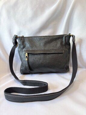 The Sak Black Leather Crossbody Bag